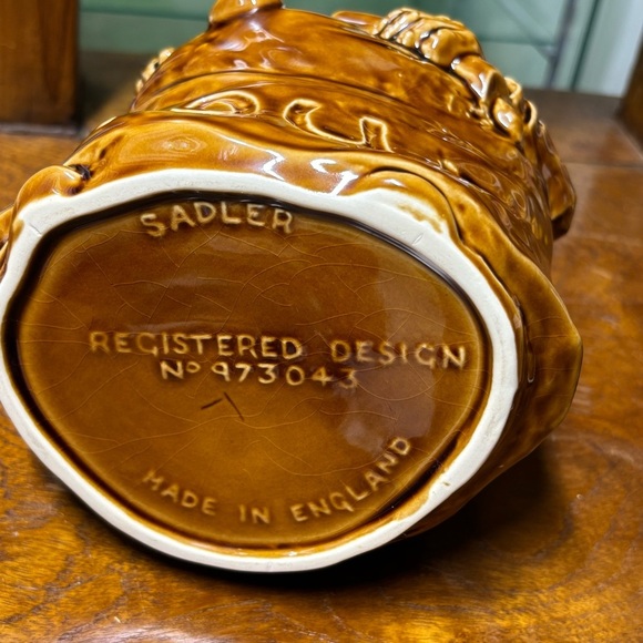 Vintage glazed ceramic Sadler, England flour kitchen canister - Picture 6 of 9